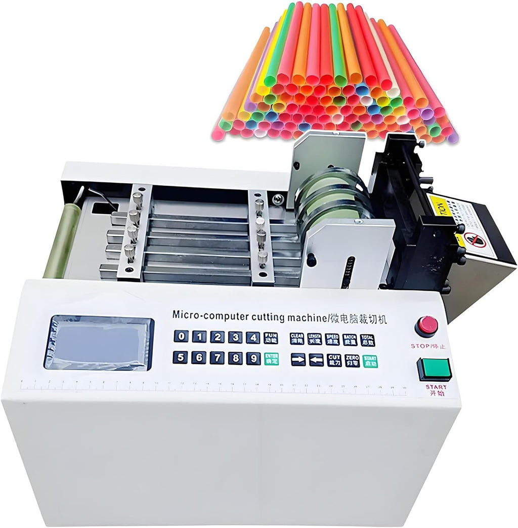 Fully Automatic Heat-Shrink Tube Micro-Computer Cutting Machine, Cable Pipe Cutter Cutting Width 100 mm Cutting Accuracy 0.1Mm for Sleeve Rubber/Plastic Tube