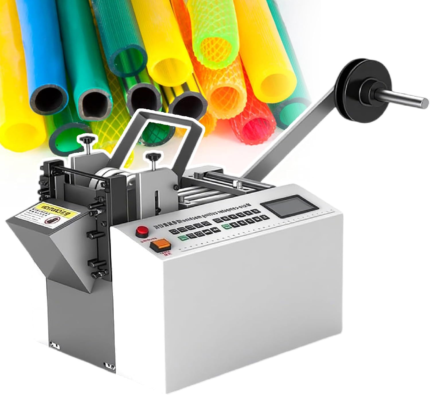 Automatic Heat-Shrink Tube Cutting Machine 300w - Cutting Accuracy 0.1mm, 0-9999.9mm/393.70in Cutting Length, Achieve 34 Meters/Minute Cutting Speed,for Sleeve Rubber/Plastic Tube