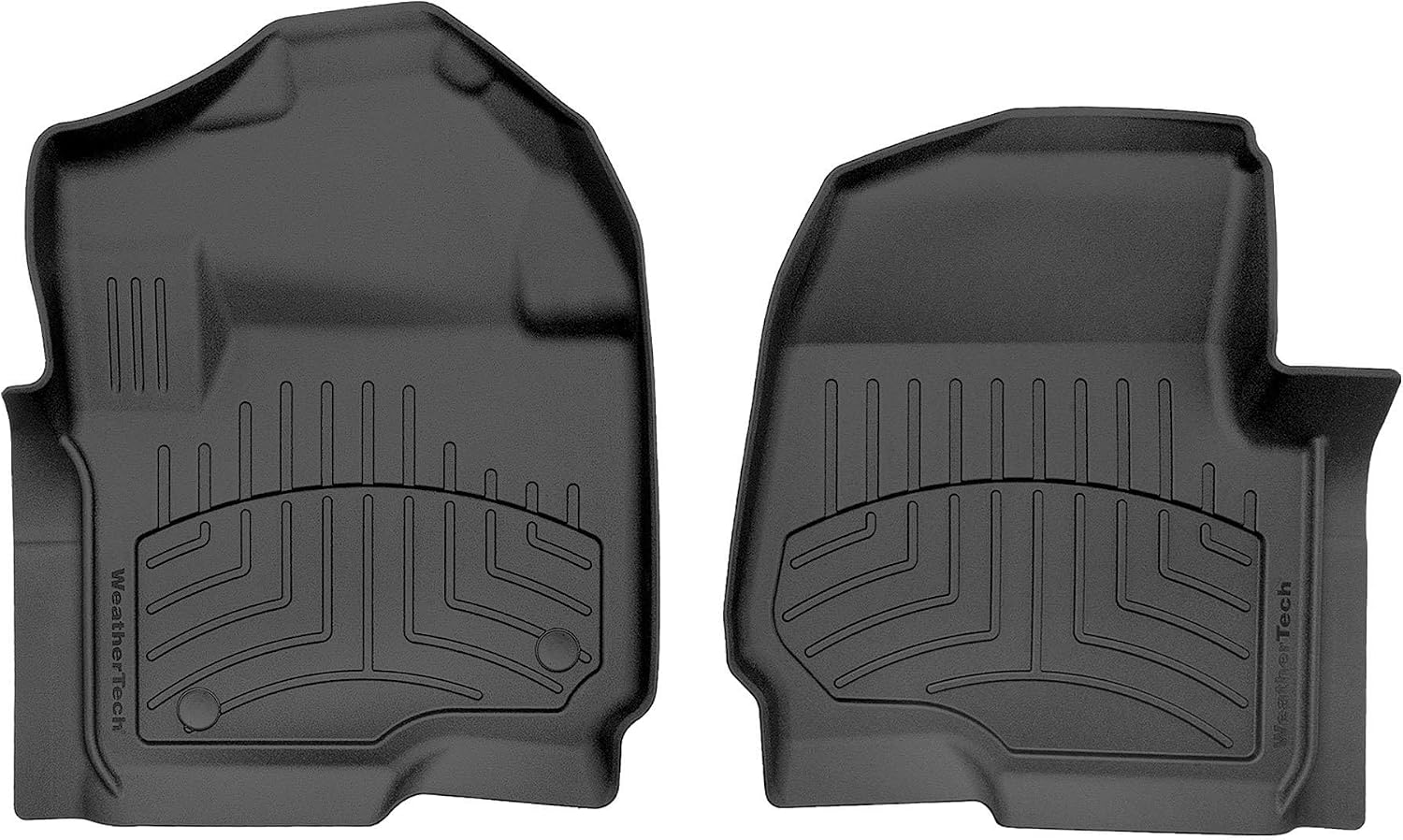 WeatherTech FloorLiner HP Custom Fit Floor Mats for Ford Super Duty - 1st Row (4410121IM), Black