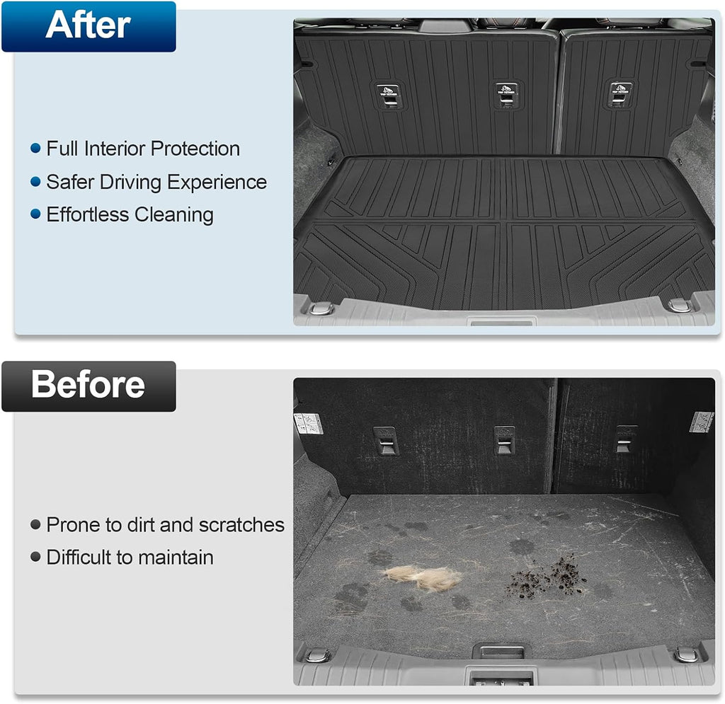 Peleus Floor Mats & Trunk Mat for 2024 2025 2026 Lincoln Nautilus All Weather TPE Protection Floor Liners Full Set with Cargo Liner for Lincoln Nautilus Accessories