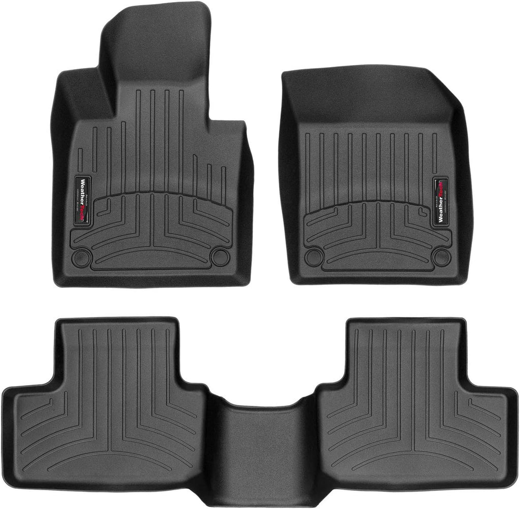 WeatherTech Custom Fit FloorLiners for Volvo XC60, XC60, 1st & 2nd Row (441253-1-2), Black