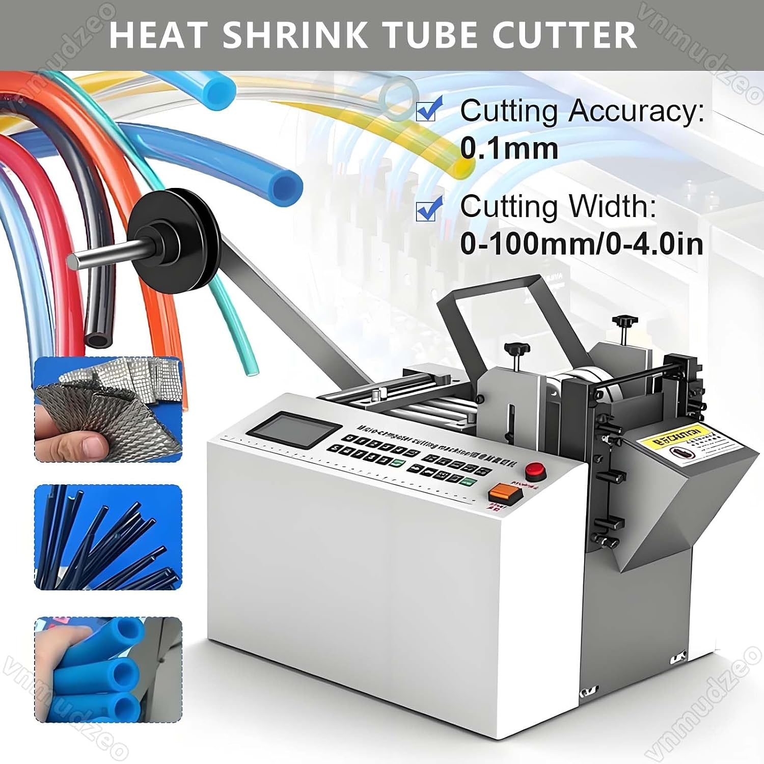 300 W Electric Tube Cable Pipe Cutter,0 to 100 mm Cutting Width,DG-100 Automatic Heat-Shrink Tube Cutting Device,Micro Computer Control