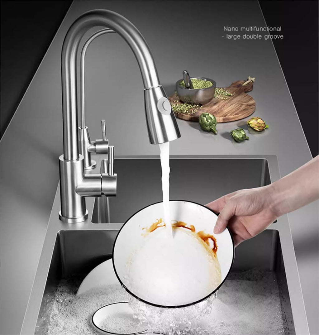 Black Double Bowl Kitchen Sink, Drop ln 30.7x16.9In Nano-Coated Stainless Steel Topmount Bar Kitchen Sink with Drain and Overflow