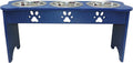 Furniture Barn USA Poly Lumber Tall 2 Quart Bone Triple Pet Feeder, Cherrywood