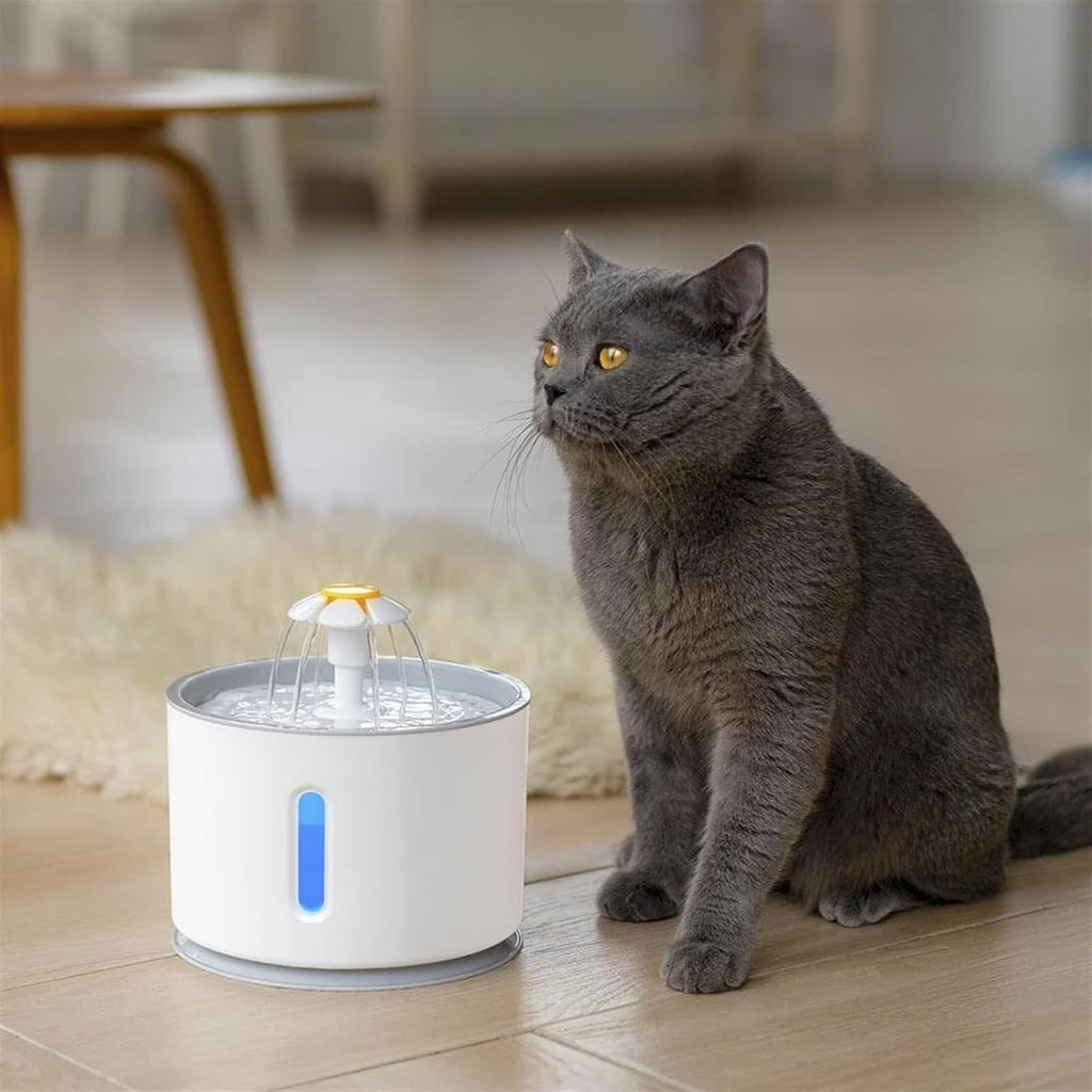 Automatic Pet Water Fountain with LED Light, USB Drinker Bowl, Triple Filtration, Mute Electric Feeder for Cats & Dogs