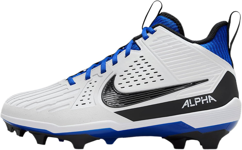 Nike Alpha Menace Strong Men's Football Cleats (II5139-010, Black/Metallic Silver/White)