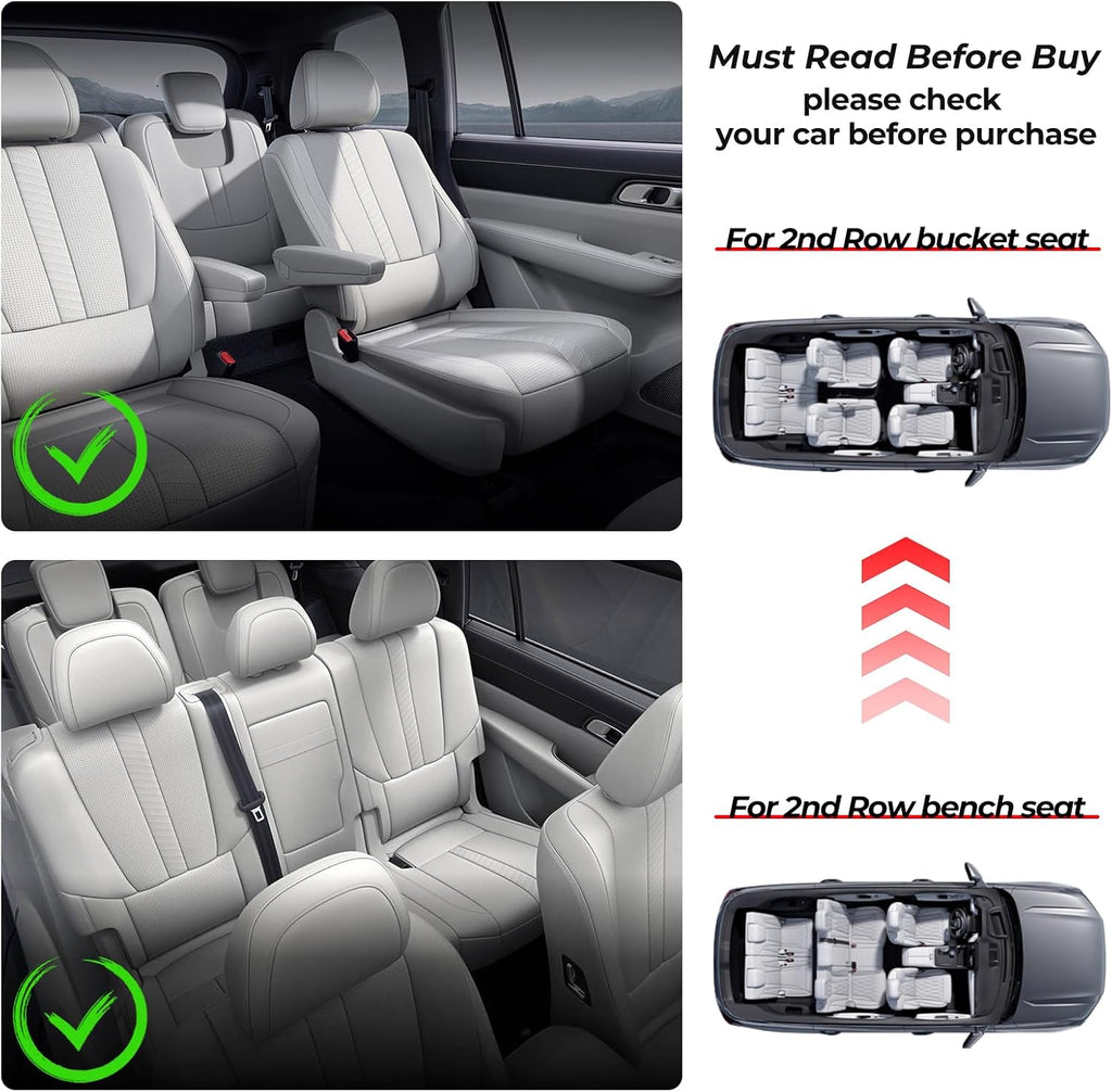 Auxko All Weather Floor Mats Fit for Kia Sorento Gasoline(6/7 Seat) 2021-2025 2026 TPE Liner Sorento 2021-2025 2026 Accessories Set All Season Odorless Anti-Slip Floor Mats