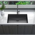 Sinber HU3219S-B 32' x 19' x 10' Undermount Single Bowl Kitchen Sink with 18 Gauge 304 Stainless Steel Black Finish (Sink Only)