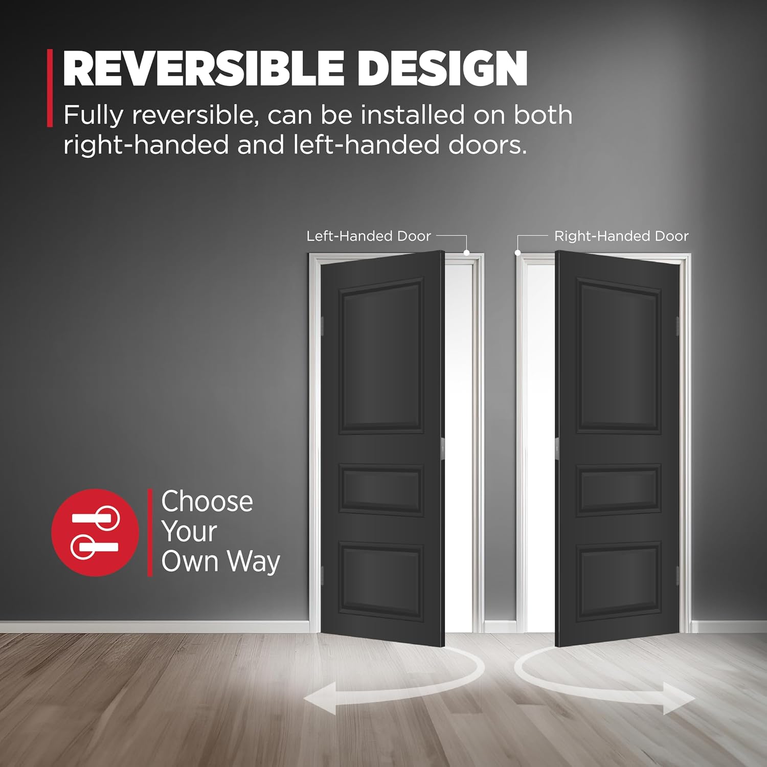 Kwikset San Clemente Front Door Lock Handle and Deadbolt Set, Entry Handleset Exterior with Interior Reversible Lever, Matte Black, Pick Resistant SmartKey Rekey Deadbolt Security