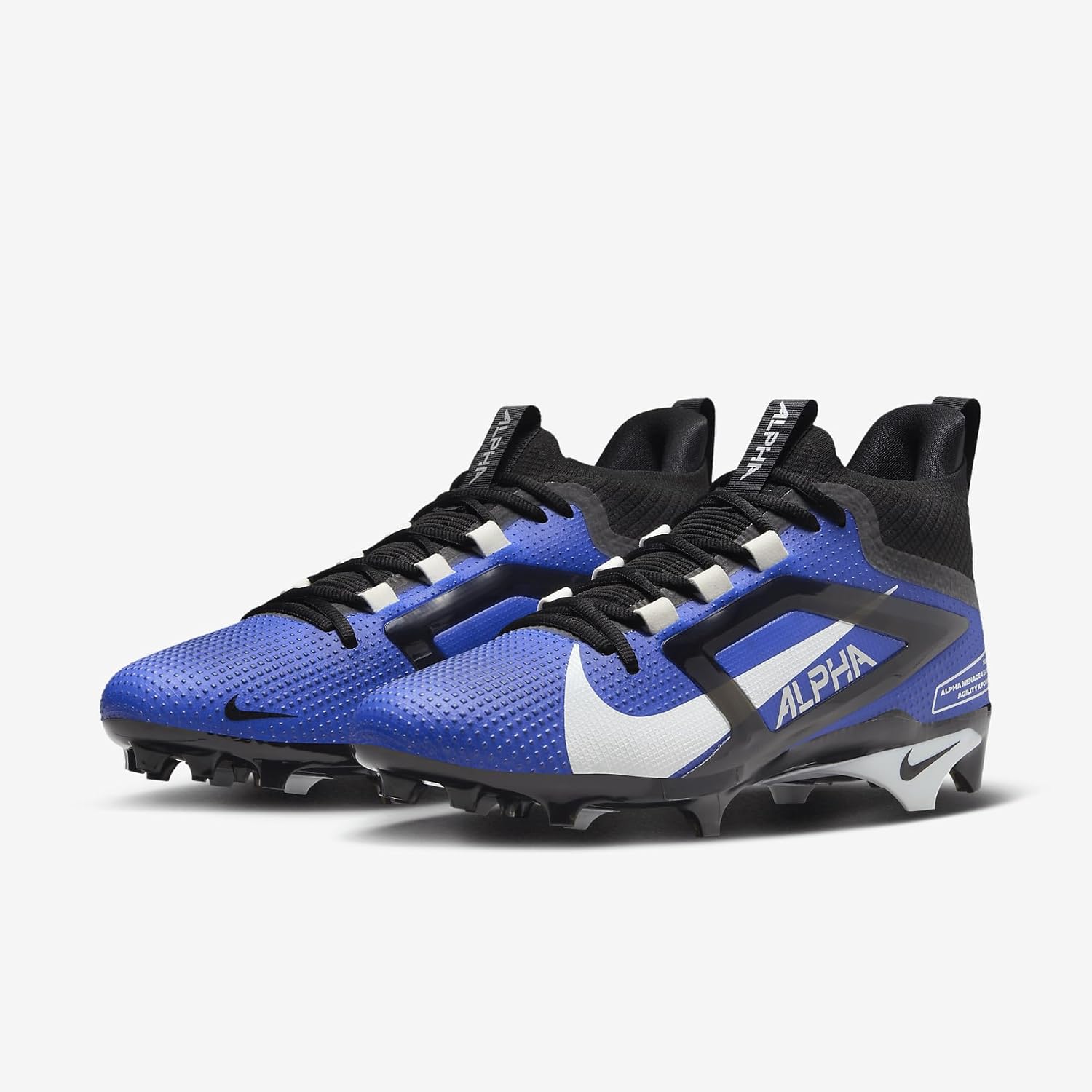 Nike Alpha Menace 4 Elite Football Cleats (FD7036-600, University Red/Team Red/Black/White)