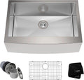 KRAUS Standart Pro 30-Inch Apron Front Farmhouse 16-Gauge Single Bowl Stainless Steel Kitchen Sink, KHF200-30