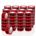 Fragile Tape Handle with Care Packing Tape 72 Rolls 2.4 Mil 2 Inch x 330 Feet (110 Yards) Heavy Duty Shipping Box Sealing Tape Suitable for Shipping and Moving Boxes (Black Fragile and Red)