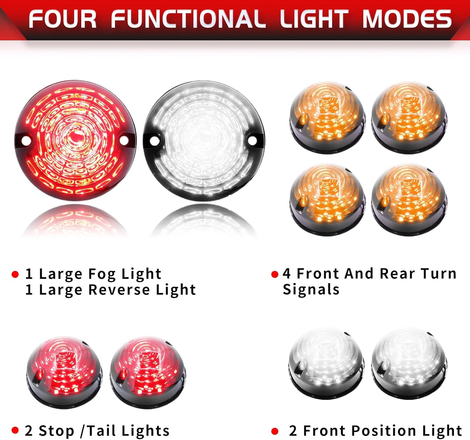 LED Upgraded Light Tail Light Kits, 10Pcs Led Indicator Light Compatible with Land Rover Defender 1990-2016 (Smoked Lens)