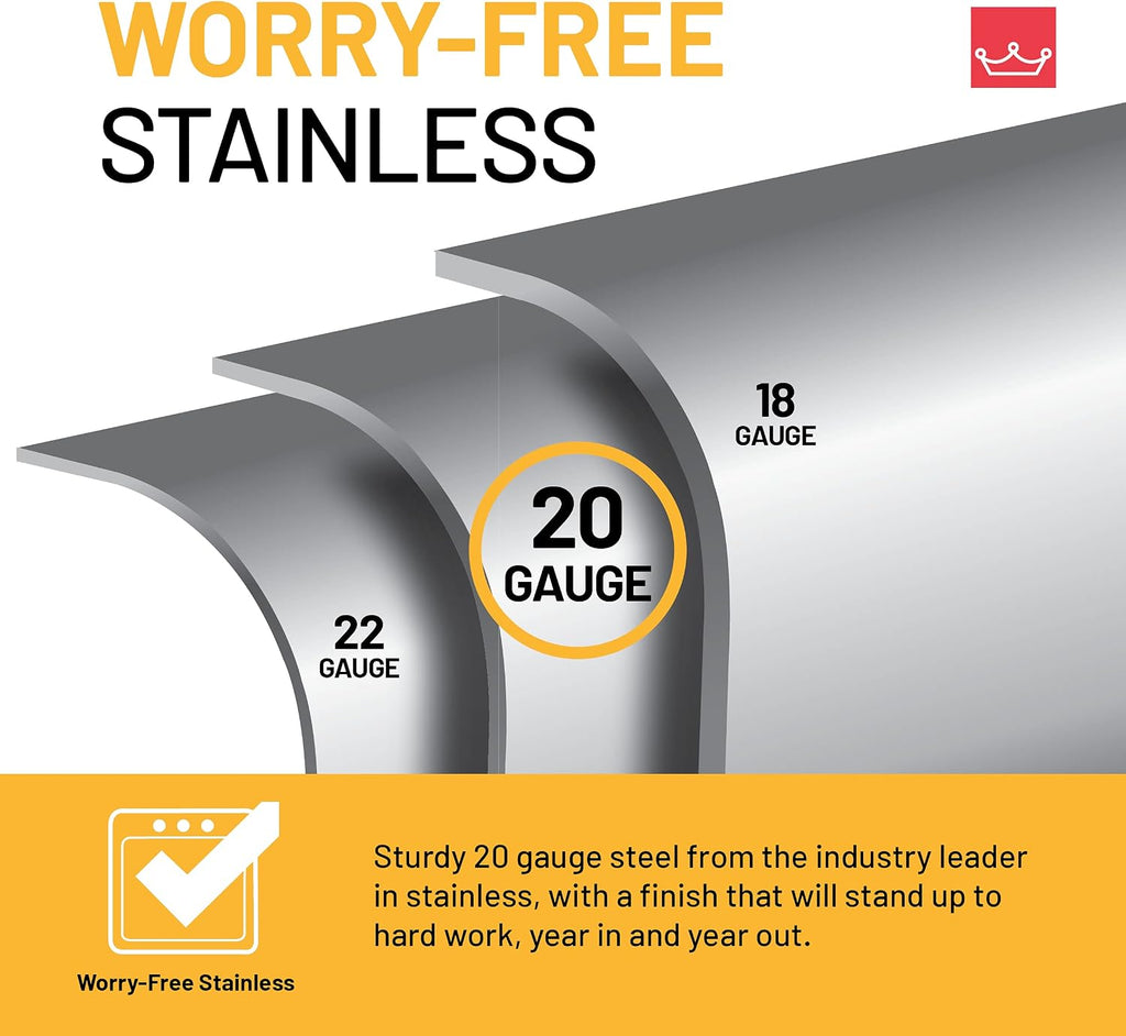 Kindred Creemore 33-in LR x 22-in FB x 8-in DP Drop In Double Bowl 4-Hole Stainless Steel Kitchen Sink, CDLA3322-8-4CBN