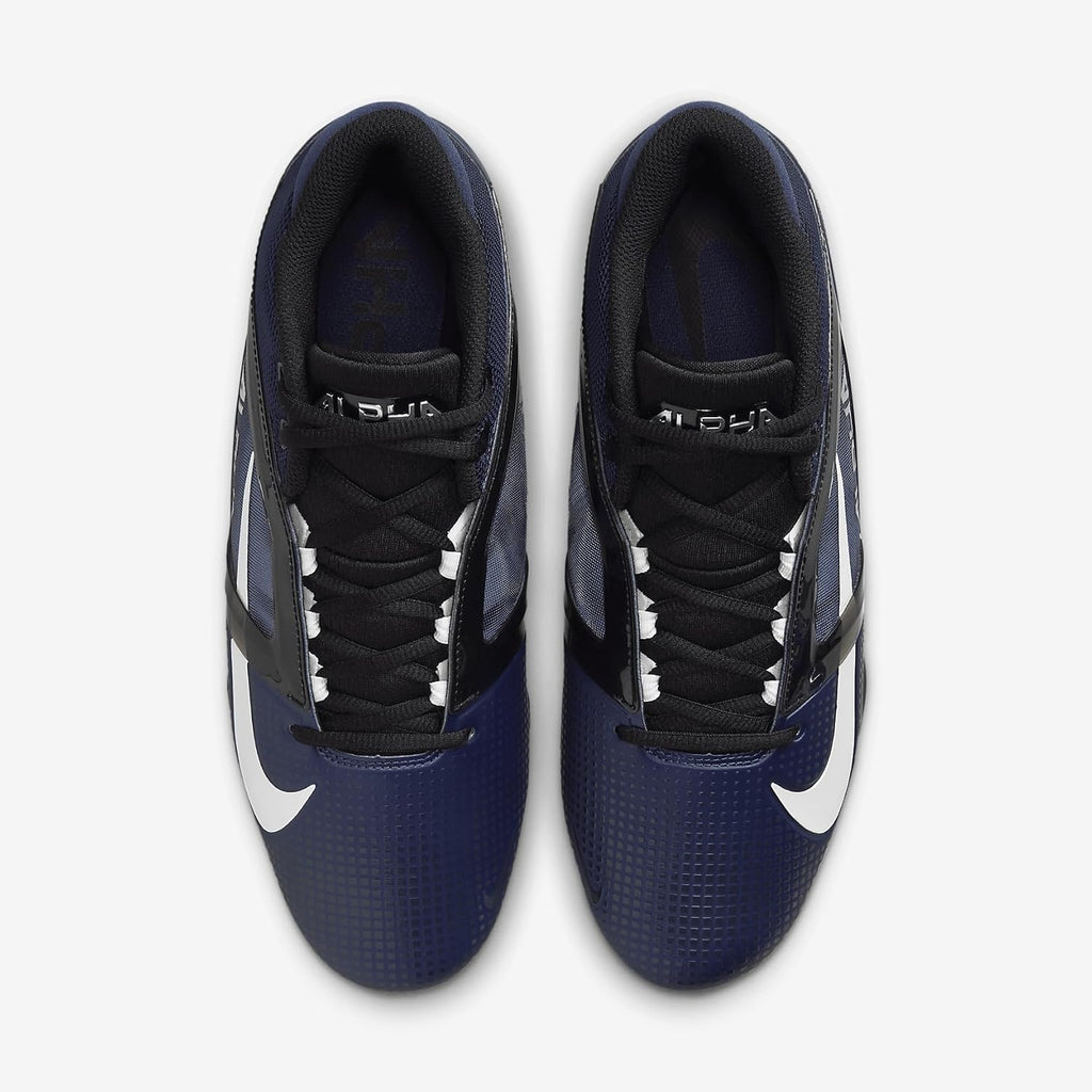 Nike Alpha Menace 4 Pro Football Cleats (FD7037-401, Midnight Navy/Metallic Silver) Size 12