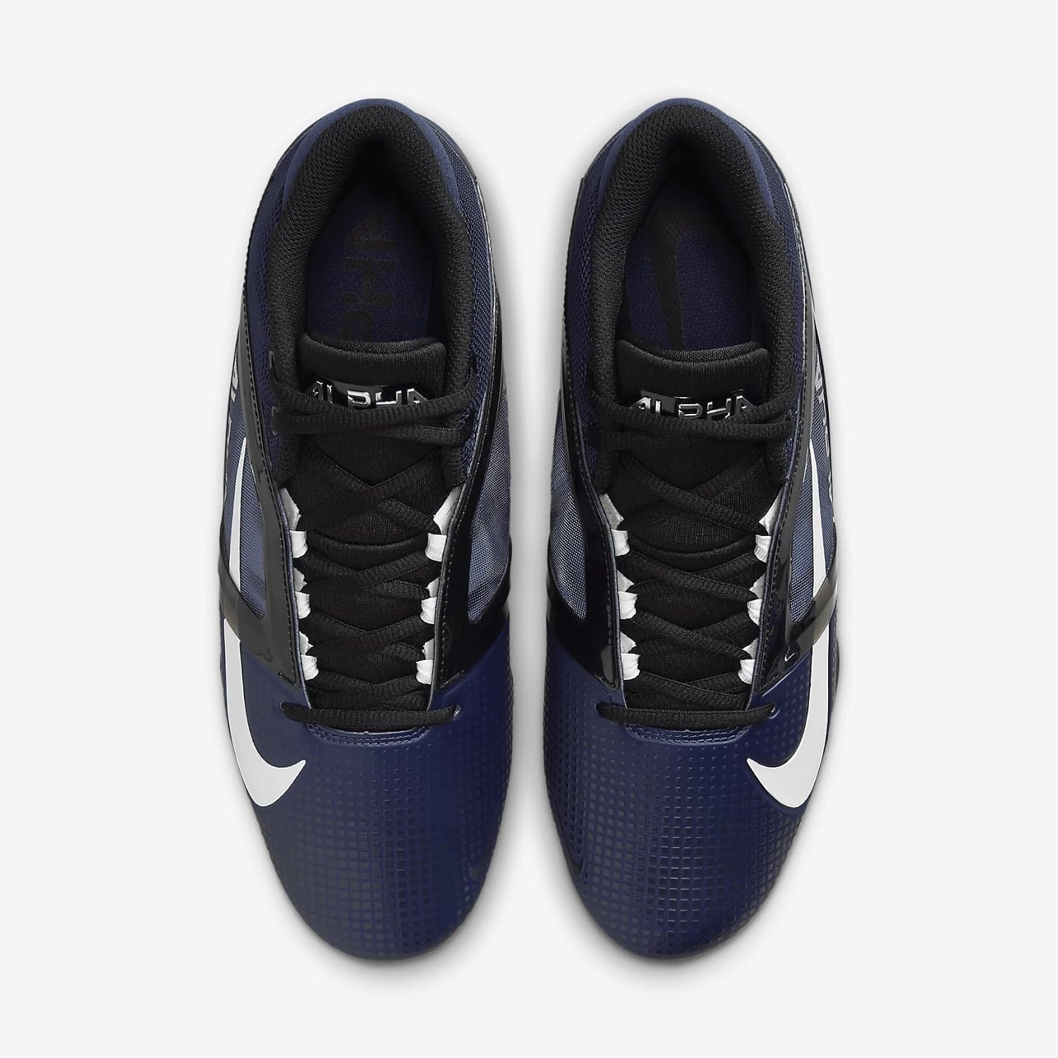 Nike Alpha Menace 4 Pro Football Cleats (FD7037-401, Midnight Navy/Metallic Silver) Size 12