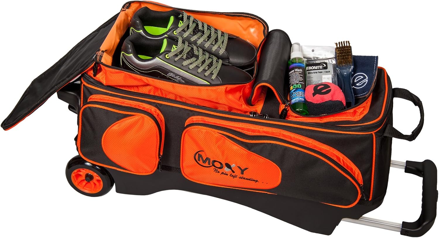 Bowlerstore Products Moxy Deluxe Triple Roller Bowling Bag - Orange/Black