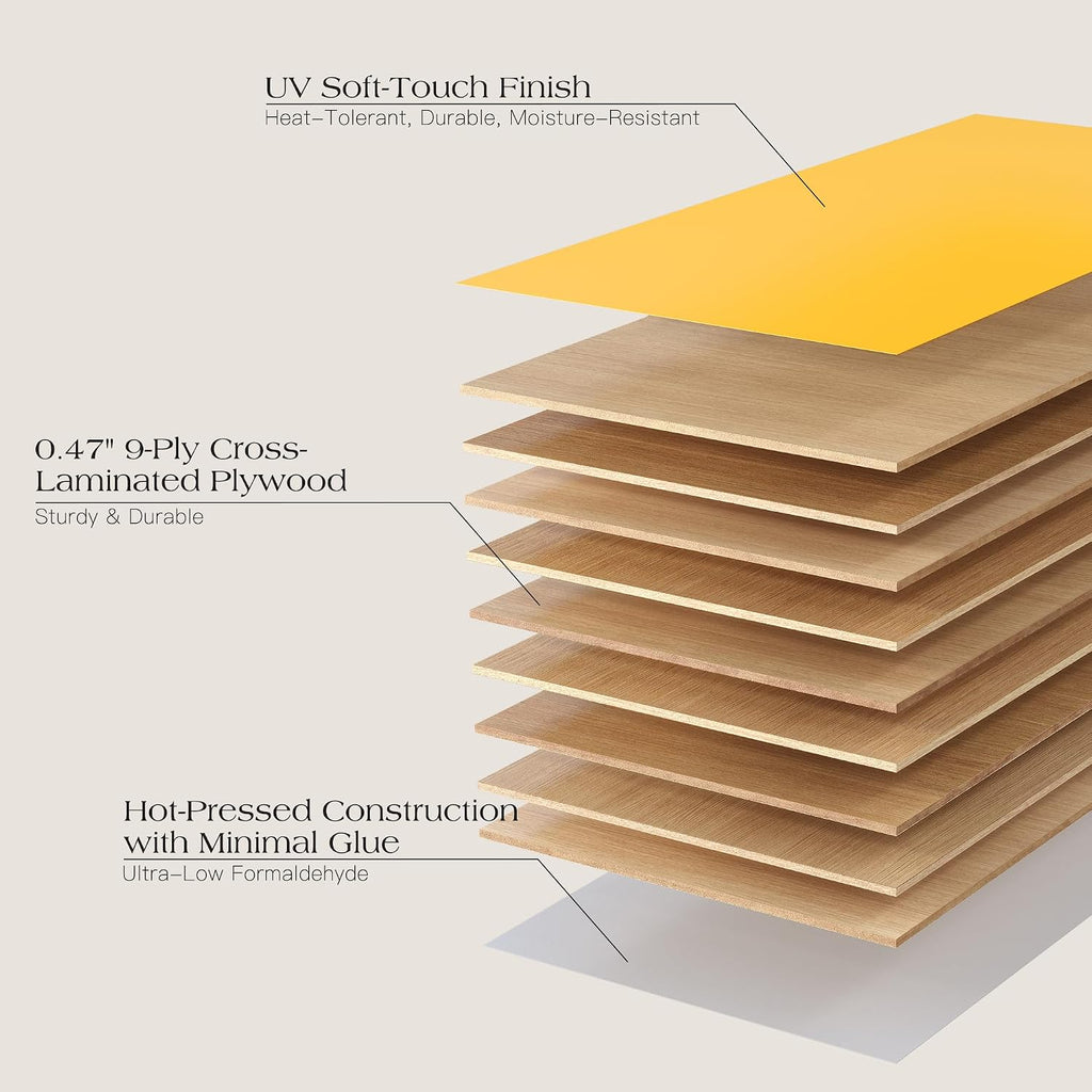 YOWOS 69.4' 5-Tier Modern Corner Bookshelf – Wavy Wooden Display Shelf with Storage, Narrow Corner Bookcase for Small Spaces, Ideal for Plants, Books & Decor (Yellow)
