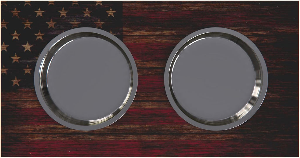 GTW Elevated Dog Bowl Stand for Large Dogs - Customized Feeding Station with Storage & Stainless Steel Bowls (Large, Flag Design)