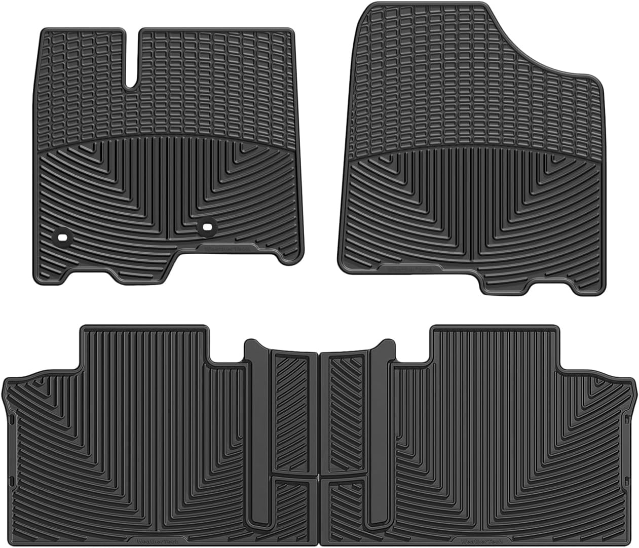 WeatherTech All-Weather Floor Mats for Toyota Sienna 1st & 2nd Row (WTCB292244), Black