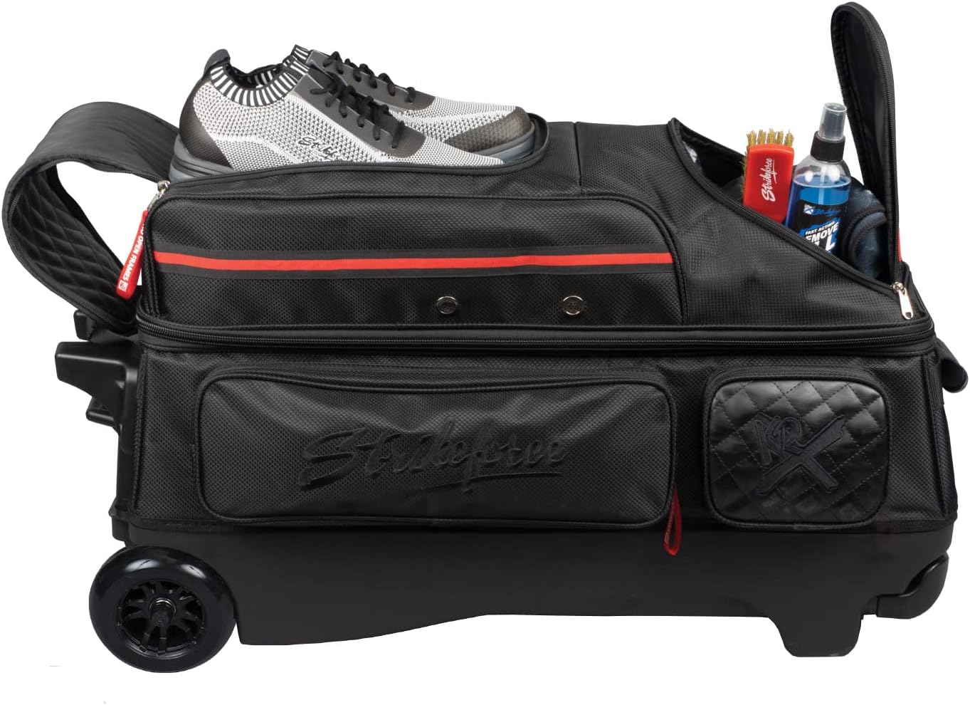 KR Strikeforce Diamond Triple Roller Premium Bowling Bag with 5' Smooth KRuze Wheels