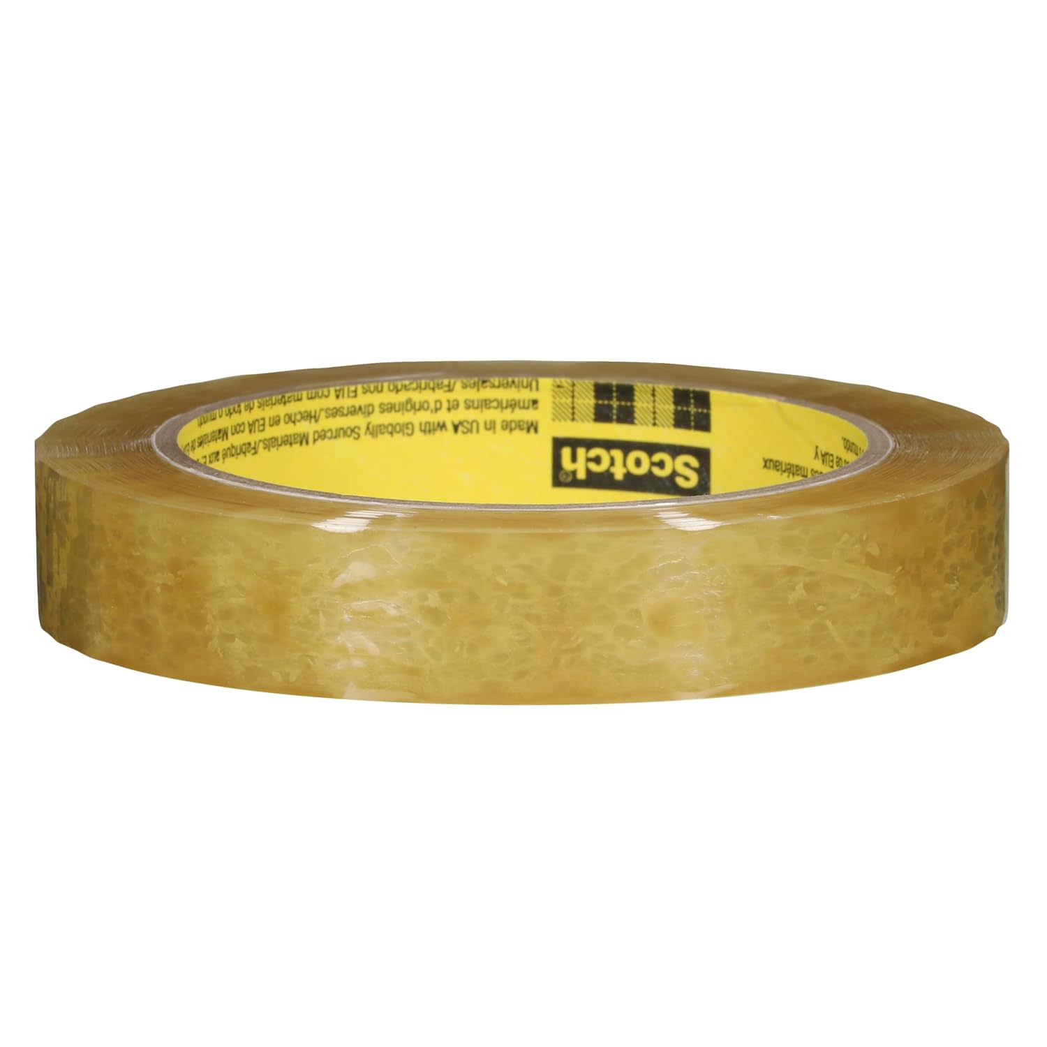 3M Scotch Light Duty Packaging Tape 681 Clear Moisture Chemical Resistant, 1 in x 72 yd, 36 per case
