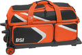 BSI Dash Roller Bowling Bag with Smooth Rolling Wheels, Padded Ball Compartment, Retractable Locking Handle, & Shoe Pocket