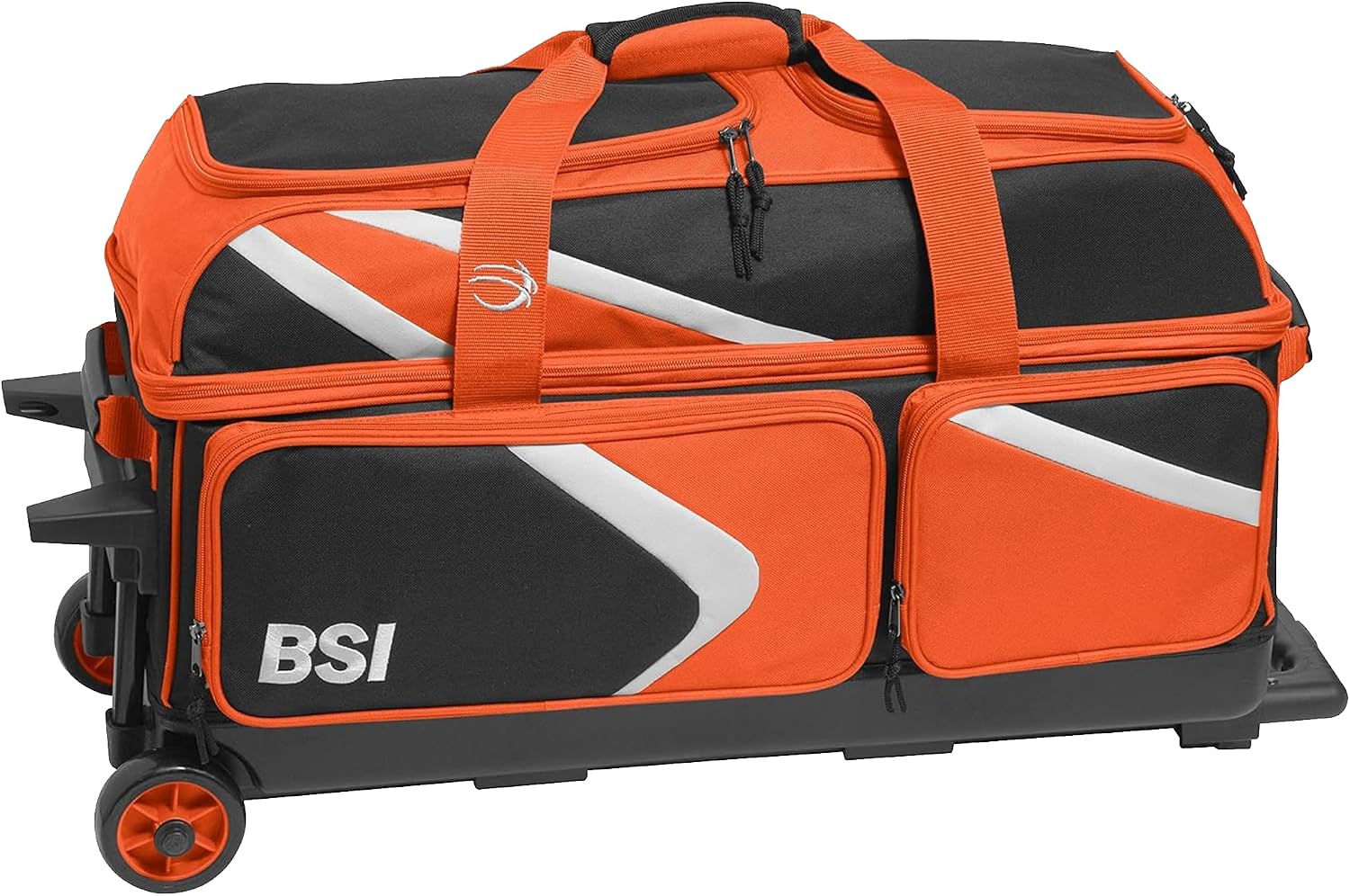 BSI Dash Roller Bowling Bag with Smooth Rolling Wheels, Padded Ball Compartment, Retractable Locking Handle, & Shoe Pocket