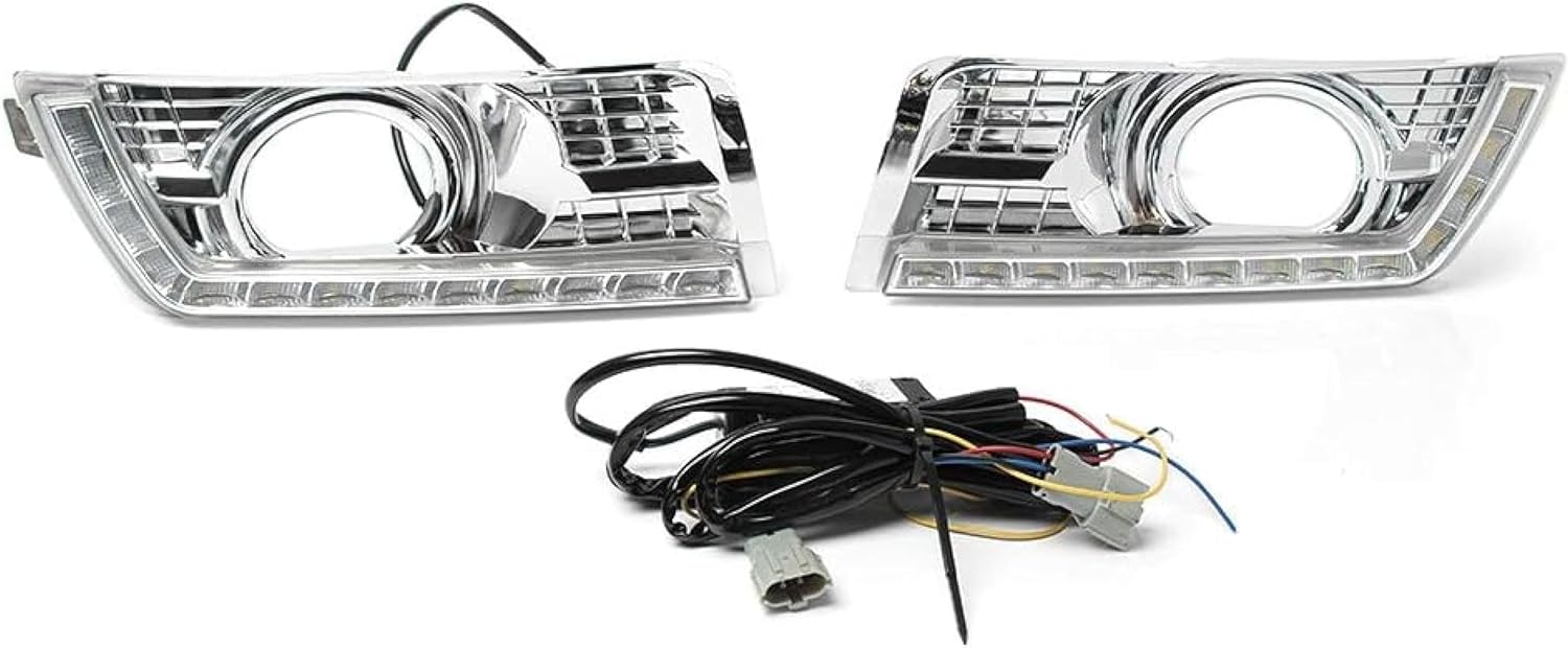 Fog Lights Fog Turn Signals Light Daytime Running Driving Lamp For Cadillac For SRX 2012-2016 Pair Car Blinker Indicators 3 Colors Lighting