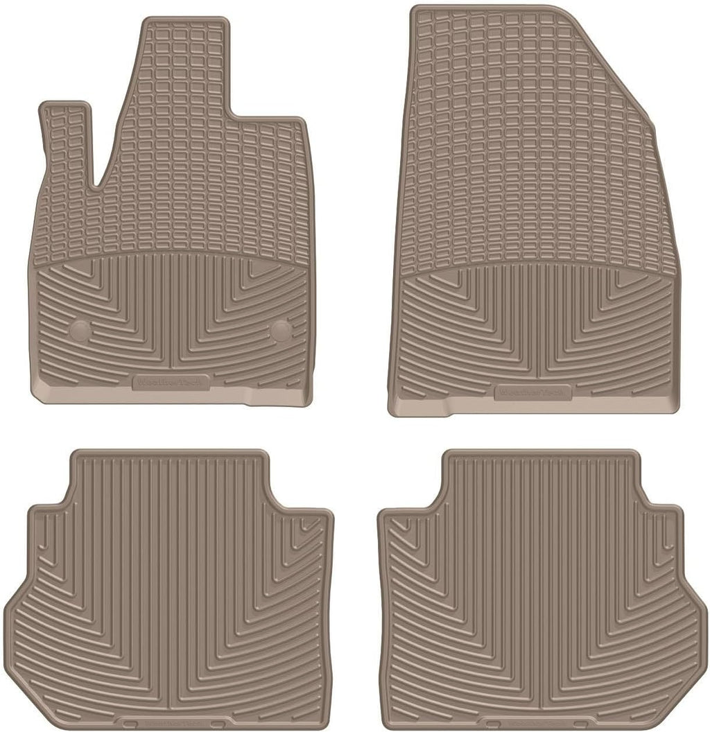 WeatherTech All-Weather Floor Mats for Cadillac XT6, Blazer, Acadia - 1st & 2nd Row (W418TN-W535TN), Tan