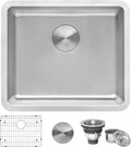 Ruvati 20-inch Undermount Bar Prep Kitchen Sink - 16 Gauge Stainless Steel Kitchen Sink Single Bowl with Brushed Finish hides scratches, Easy-to-Clean Undermount Sinks - RVM5020