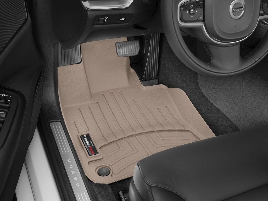WeatherTech Custom Fit FloorLiners for Volvo V60 Recharge, V60, S60, V60 Cross Country - 1st Row (4515251), Tan