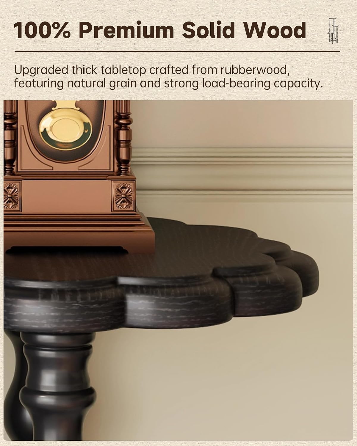 Vintage Corner Shelf 4-Tier, Solid Wood Display Shelf Mid Century, Unique Handcrafted Antique Display Rack, Freestanding Corner Bookshelf with Spindle Legs for Living Room Bedroom, Black