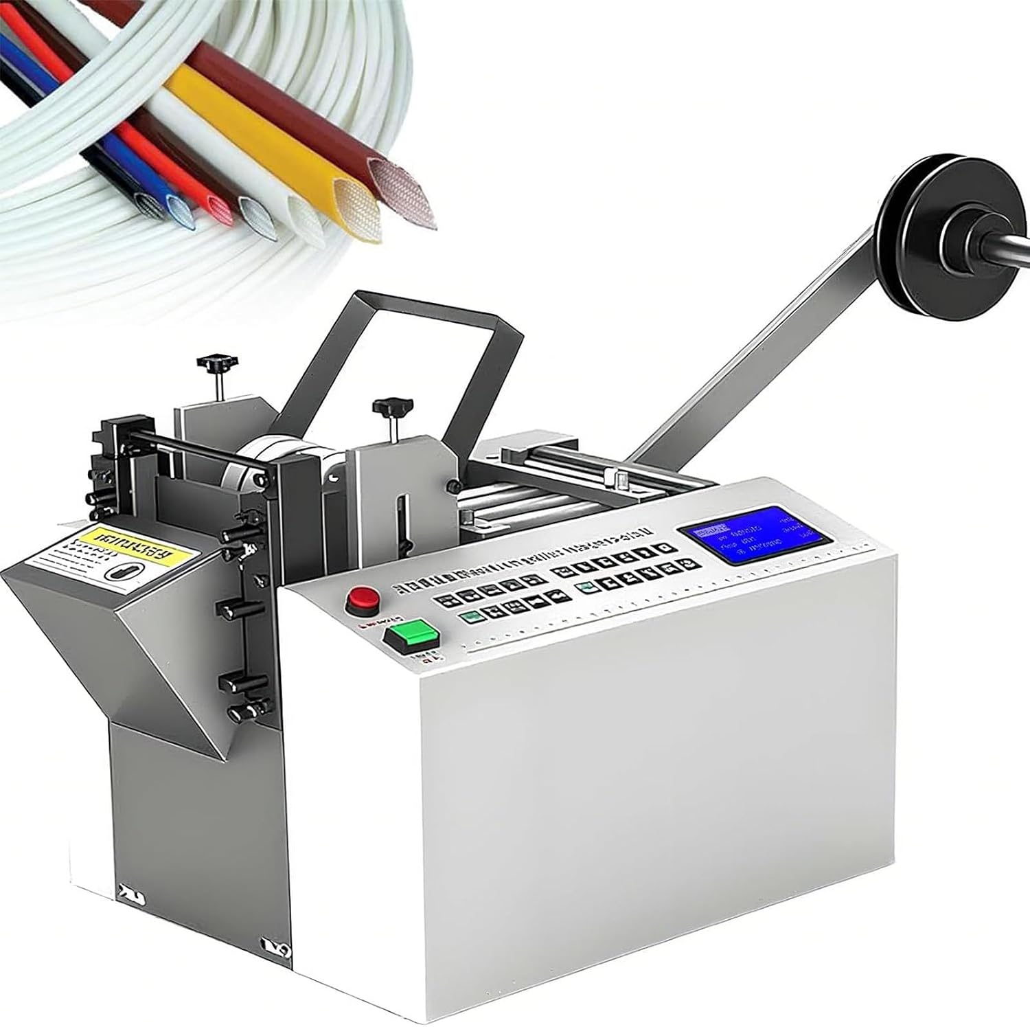 Electric Pipe and Cable Duct Cutting Machine, Fully Automatic Heat Shrink Tubing Cutting Machine, Suitable for Rubber/Plastic Tubing Sleeves.