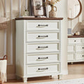SAVOR LIFE Farmhouse Side Table with Charging Station, Antique Nightstands with Drawers, Bedside Table with Open Shelf for Bedroom, White