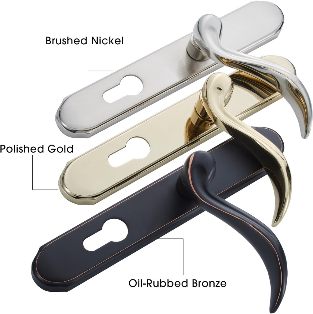 HauSun Storm Door Handle Set Replacement Kit with 2 Point Mortise Lock and Key,Security Door Keyed Lever Handle Fits for Pella or Larson Storm Door (Oil Rubbed Bronze)