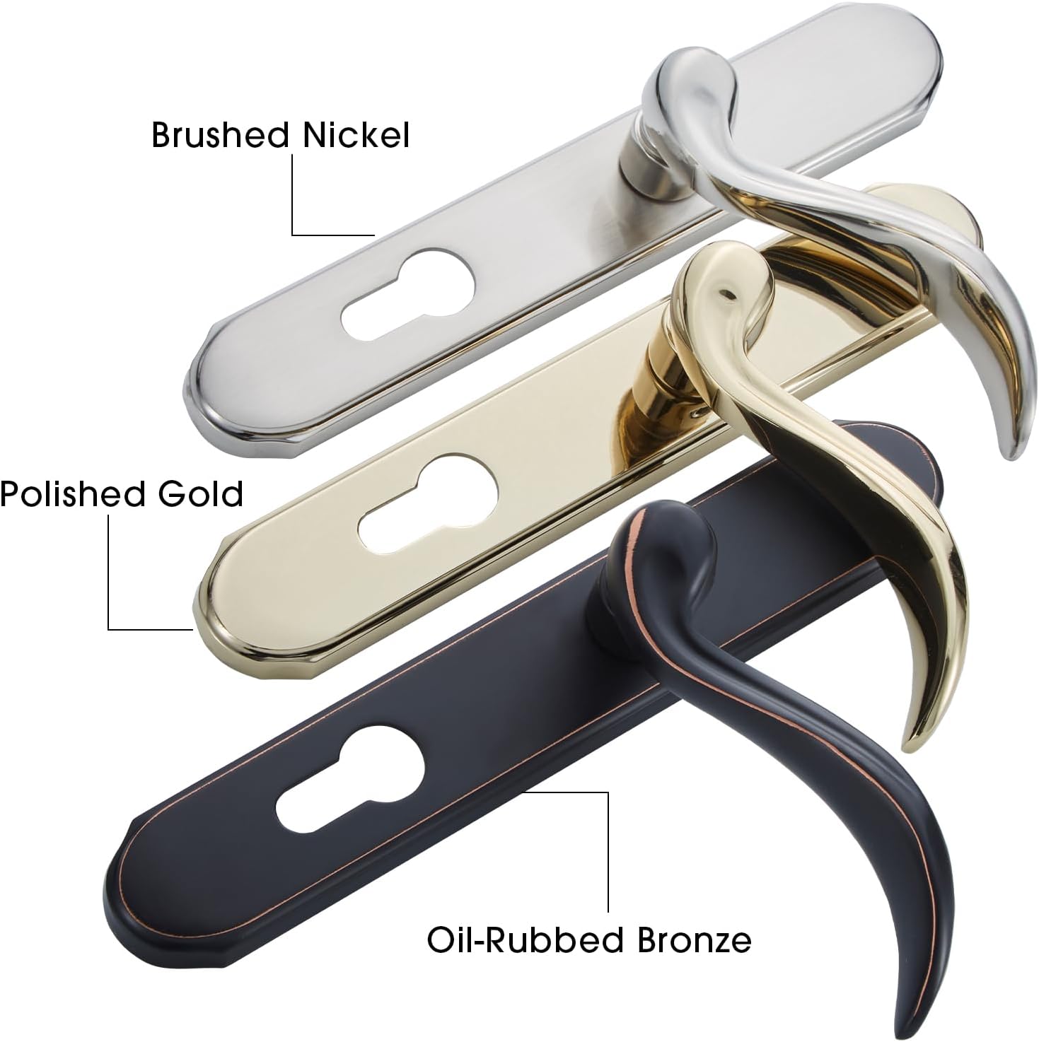 HauSun Storm Door Handle Set Replacement Kit with 2 Point Mortise Lock and Key,Security Door Keyed Lever Handle Fits for Pella or Larson Storm Door (Oil Rubbed Bronze)