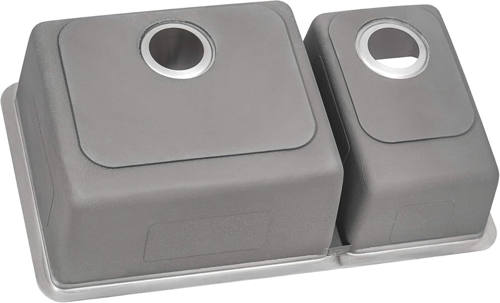 Ruvati 32-inch Undermount Kitchen Sink - 30/70 Double Bowl Kitchen sink - 16 Gauge Stainless Steel Kitchen Sinks with Brushed Finish hides scratches, Easy-to-Clean Undermount Sink - RVM5307
