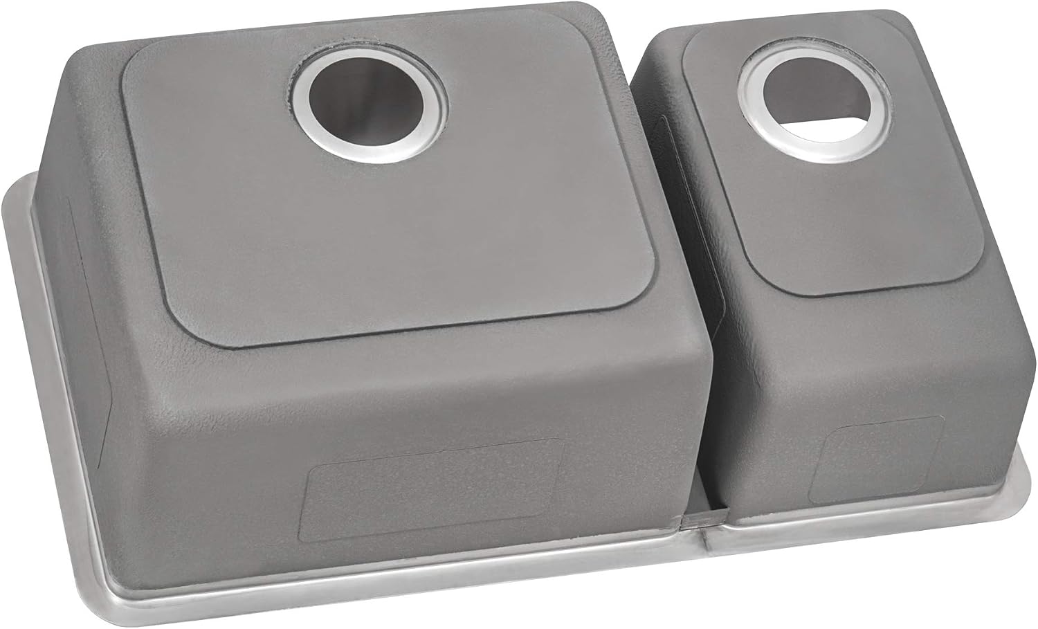 Ruvati 32-inch Undermount Kitchen Sink - 30/70 Double Bowl Kitchen sink - 16 Gauge Stainless Steel Kitchen Sinks with Brushed Finish hides scratches, Easy-to-Clean Undermount Sink - RVM5307