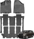 Floor Mats for 2013-2020 Toyota Sienna(Include Limited & Premium), 3 Row Liner Set Custom Fit All Weather Mats for Sienna, Waterproof Anti-Slip Floor Mats for Toyota 7 Passenger Front & 2nd 3rd Row