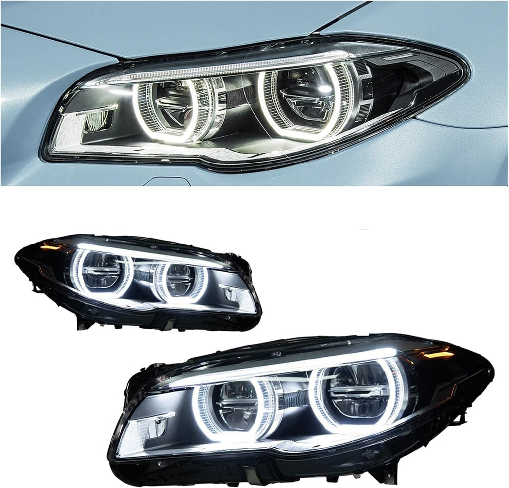 Car Lights Compatible With BMW F10 F18 2011-2017 5 Series 520i 530i LED Auto Headlight Assembly Upgrade High Configure Design Accessories(For 10-13 User)