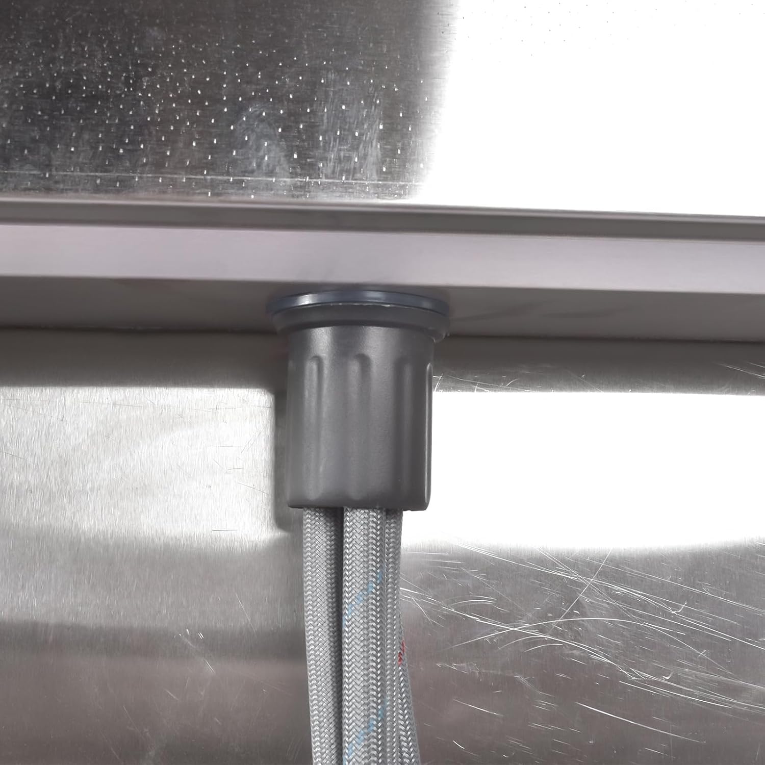 39.3 Inch Stainless Steel Free Standing Utility Sink - Single Bowl Commercial Kitchen Sink with Drawer, Pull-out Faucet, Hot & Cold Pipes for Laundry Room, Farmhouse, Garage, Outdoor & Indoor Use