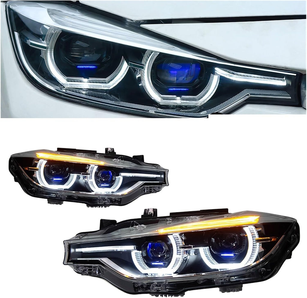 Car Light Compatible With BMW F30 F31 F35 2013-2019 3 Series LED Auto Headlights Assembly Upgrade Bifocal Lens Signal Lamp Tool Accessories(For Original Xenon)