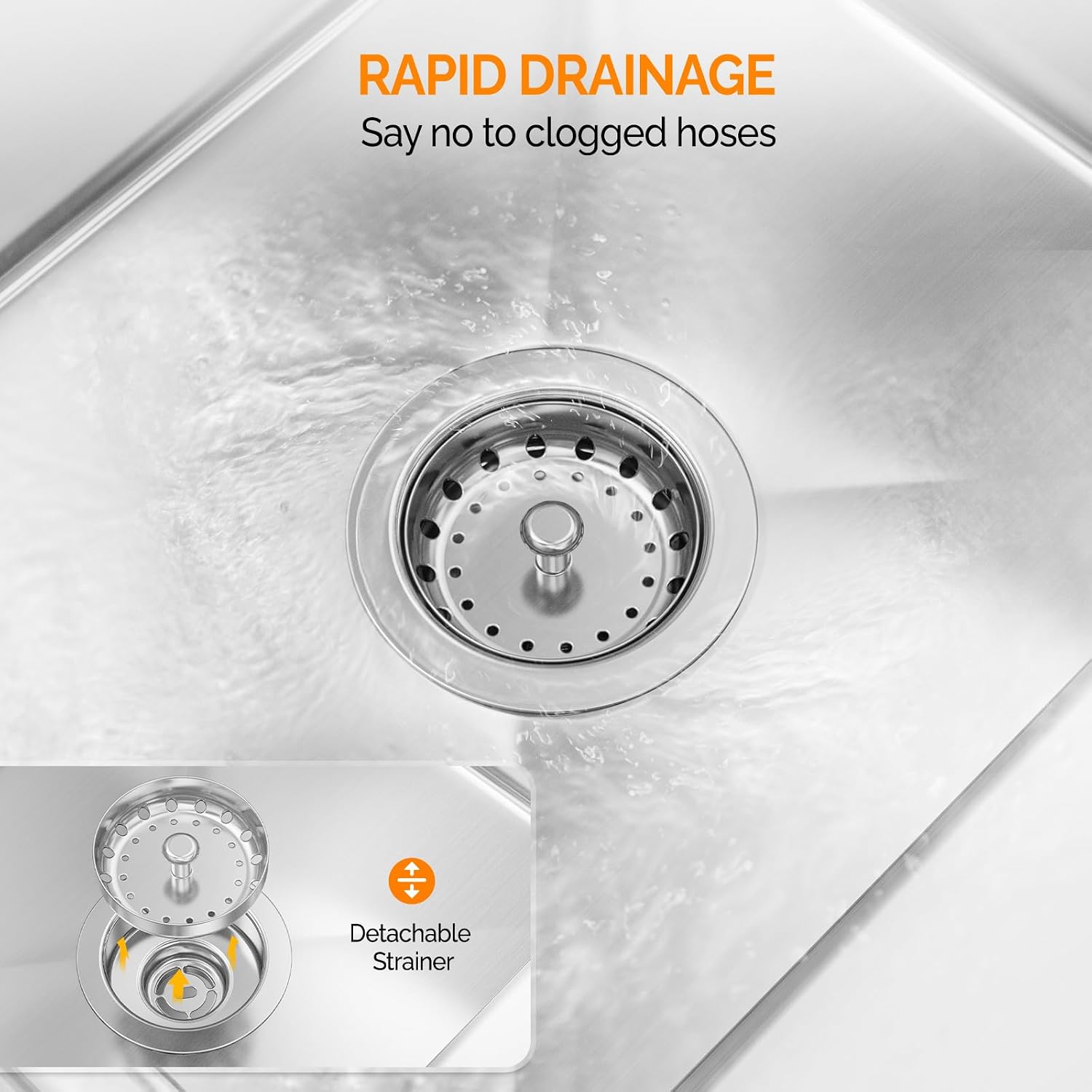 ROVSUN NSF Commercial 3 Bowl Kitchen Sink, 304 Stainless Steel, Free Standing Utility Sink for Kitchen, Laundry Room, Garage, Restaurant