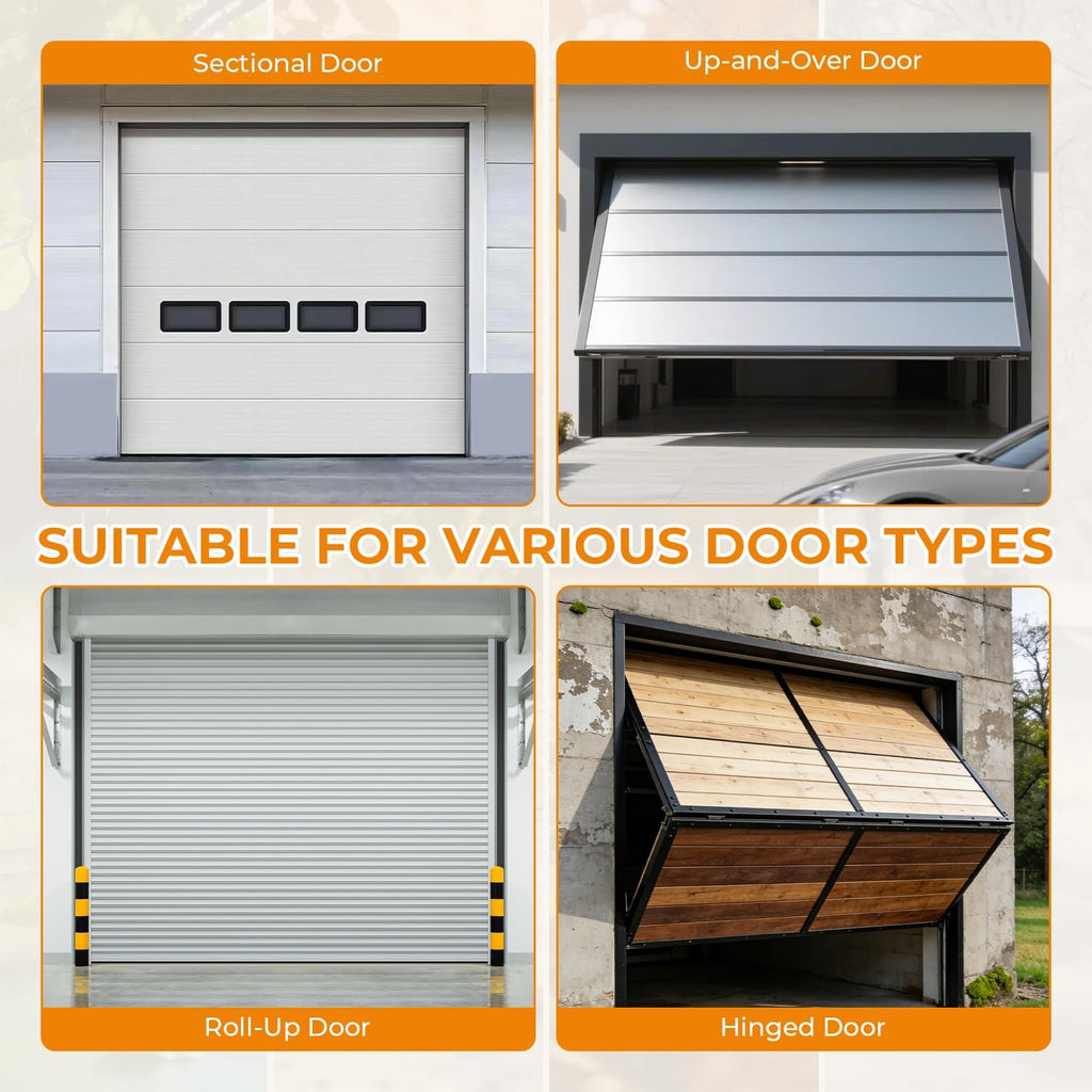 BEAMNOVA 16.5FT Garage Door Bottom Seal, Upgraded Multi-Layer Rubber Weather Stripping Door Seals with Brush, Wind & Water Block for Home Garage, Warehouse, DIY Homeowners