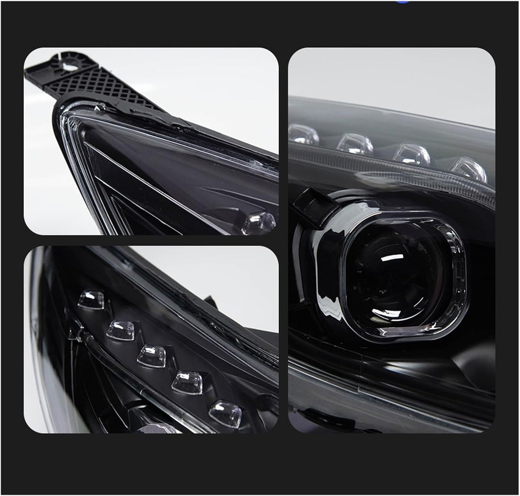 Car Lights Compatible With Focus 2012-2014 LED Auto Headlight Assembly Upgrade E-Class Design Bifocal Lens Signal Lamp Tool Accessories