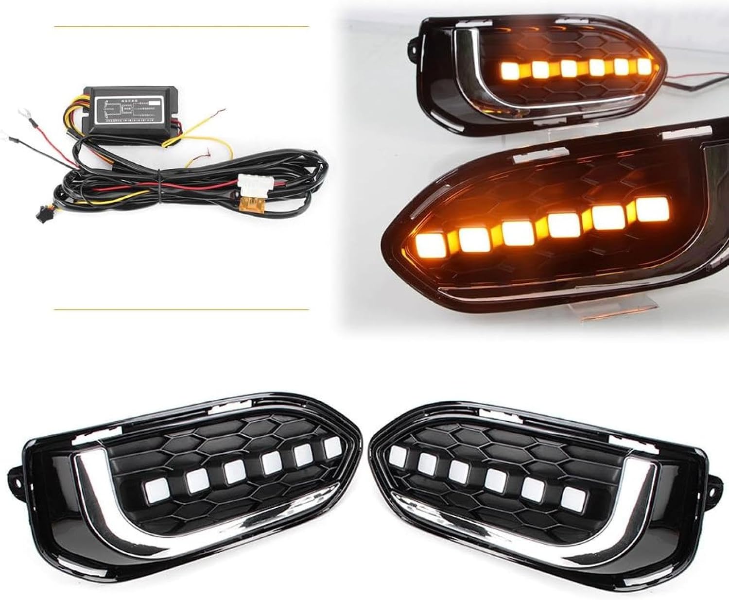 Fog Lights Fog Light Daytime Driving Lamp DRL Indicators For Fit For Jazz 2018 Pair