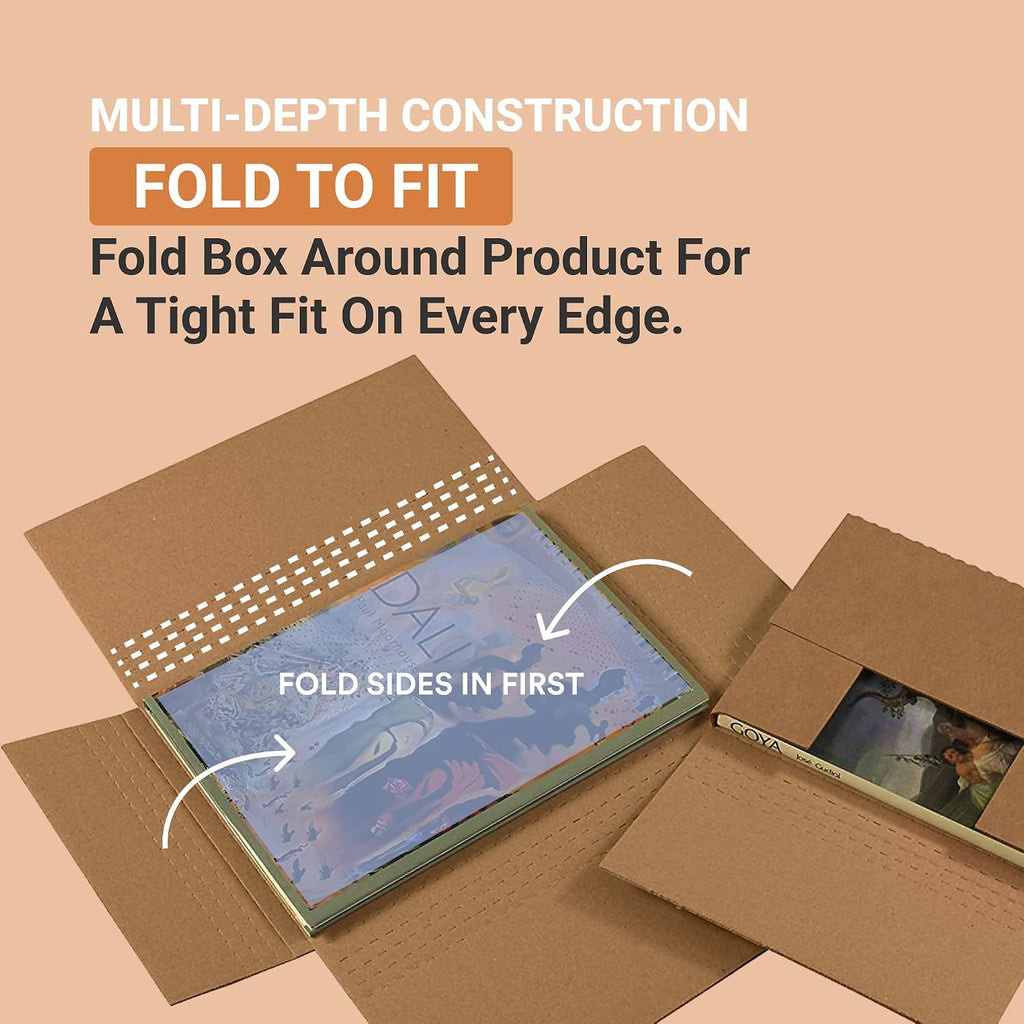 BOX USA Shipping Boxes Flat 12.125'L x 9.125'W x 2'H 50-Pack - Corrugated Cardboard Box for Moving, Mailing, Packing, Packaging and Storage