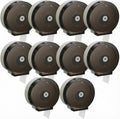 Layhit 10 Pack Toilet Paper Holder Wall Mount, Toilet Paper Towel Dispenser, Commercial 9' Jumbo Plastic Tissue Dispenser with Key Wall Lock for Bathroom, Office, Restaurants