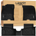 LASFIT Floor Mats for Ford Maverick 2026 2025 2024 2023 2022 (Hybrid Models Only) All Weather Car Mats TPE Truck Liners Vehicle Accessories for Ford Maverick - 1st & 2nd Row, Black
